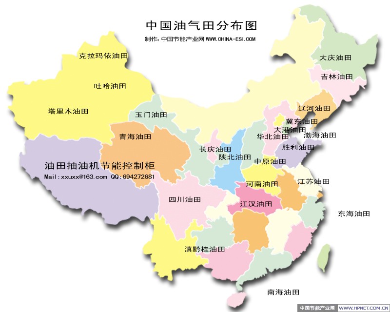 中國(guó)油氣田分布圖 中國(guó)油氣田分布圖